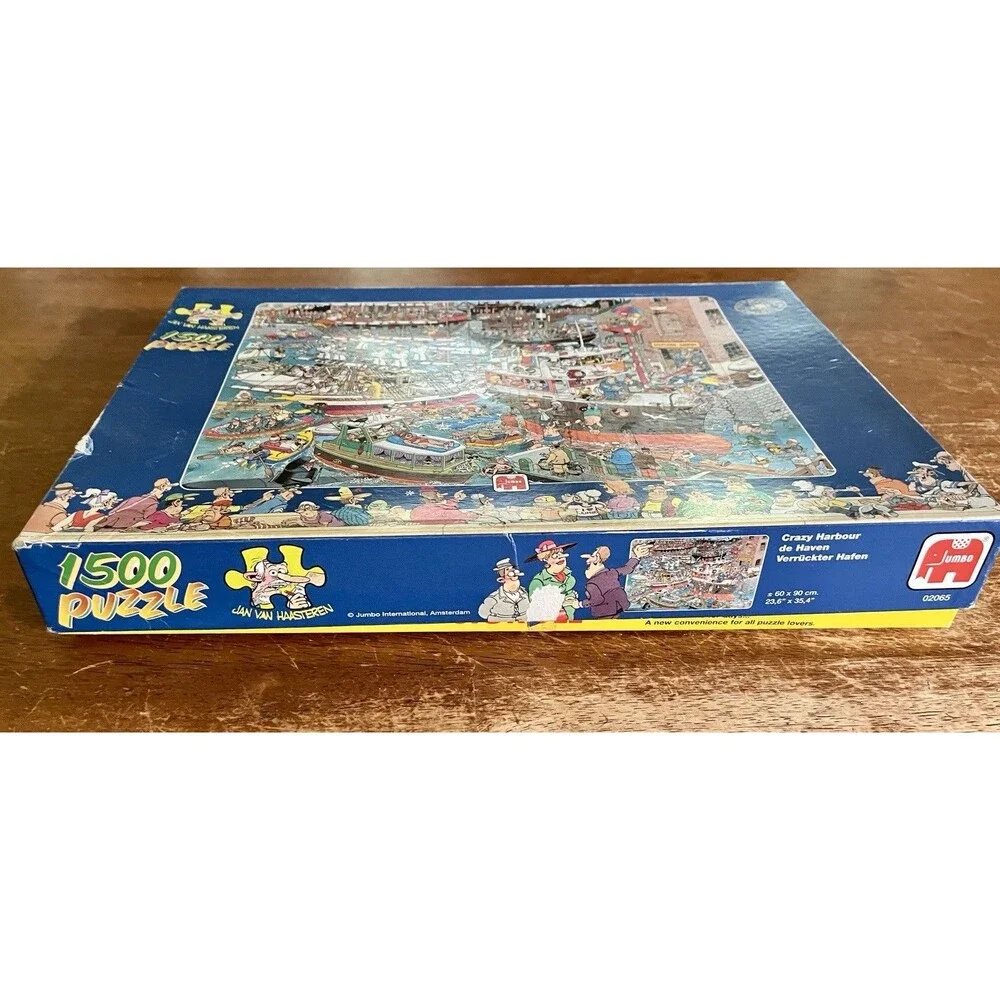 Jumbo Jan Van Haasteren 1500 Jigsaw Puzzle Crazy Harbour 90 cm x 60 cm Complete